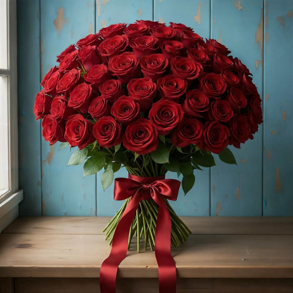 Букет Красные розы Блэк Меджик в Калининграде