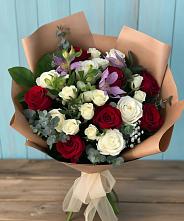 Букет цветов из:  Розы и Альстромерии в Калининграде