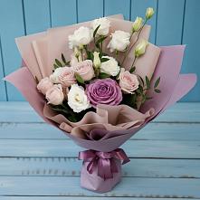 Букет цветов из:  Розы и Лизиантусы #REPLACE_PRED# Калининграде