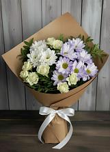 Букет цветов из:  Хризантемы и Розы в Калининграде