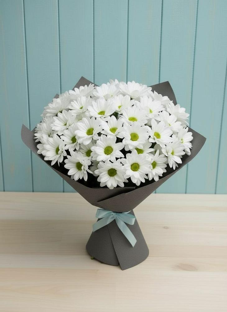 Букет белые хризантемы в Калининграде Букет цветов из: Хризантемы в Калининграде