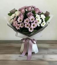 Букет цветов из:  Хризантемы и Розы #REPLACE_PRED# Калининграде