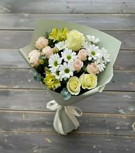 Букет цветов из:  Альстромерии, Розы и Хризантемы #REPLACE_PRED# Калининграде