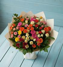 Букет Микс из разноцветных кустовых роз #REPLACE_PRED# Калининграде