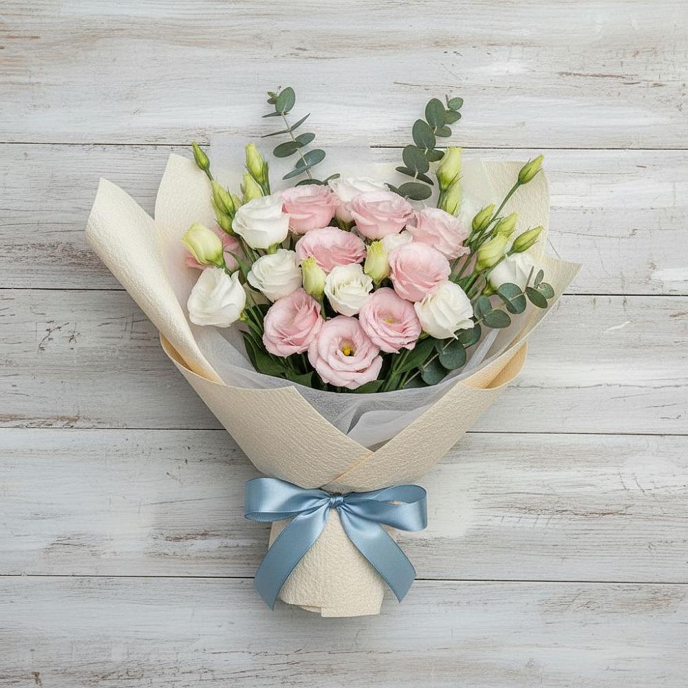 Букет шампанское в Калининграде Букет цветов из: Лизиантусы в Калининграде